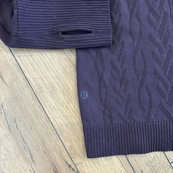 Lululemon Rest Less Hoodie Long Sleeve Top Black Cherry Size 8 - Picture 6 of 11